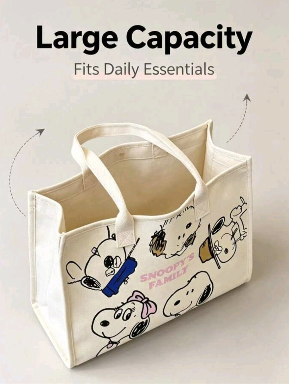Snoopy Canvas Tote Bag - Picture 2 of 5